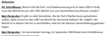 GR-Sitzung vom 21. September 2004